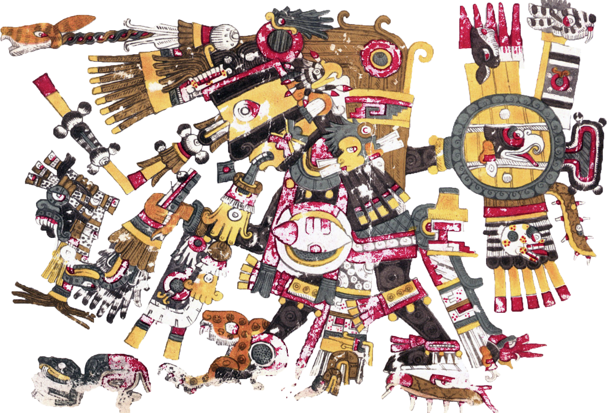Tezcatlipoca, el Espejo Humeante — Códice Borgia